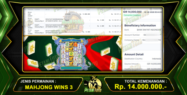 HASIL DARI MAHJONG PETANITOTO